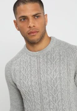 Pier One Strickpullover - Mottled Grey -Modegeschäft für Herren 03b9d6559f2143a28533190b68f4cdaf