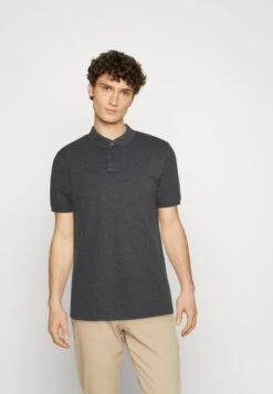 Pier One Poloshirt - Black/grey -Modegeschäft für Herren 09b87fe4281c42cc93b21a93c62a54e0 1