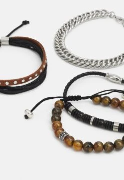 Pier One 4 PACK - Armband - Silver-coloured 10 Pier One 4 PACK - Armband - Silver-coloured -Modegeschäft für Herren 160a55536e024fbc8ff5de3525191522