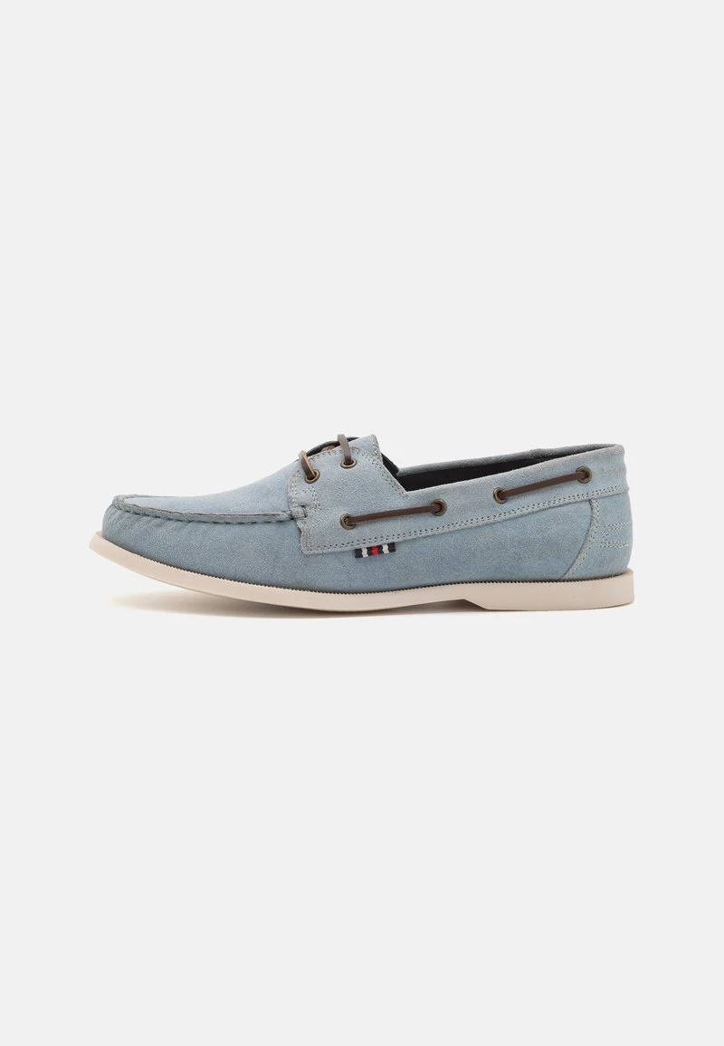 Pier One LEATHER UNISEX - Bootsschuh - Light Blue 3 Pier One LEATHER UNISEX - Bootsschuh - Light Blue