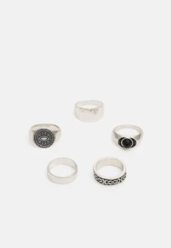 Pier One 5 PACK - Ring - Silver-coloured -Modegeschäft für Herren 1dfd919f453a444ebcedd80b734d413a 1