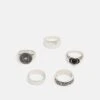 Pier One 5 PACK - Ring - Silver-coloured -Modegeschäft für Herren 1dfd919f453a444ebcedd80b734d413a