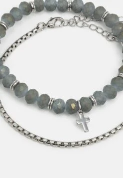 Pier One 2 PACK - Armband - Silver-coloured -Modegeschäft für Herren 2760b860f16a4919b3aca43a3332a0a6