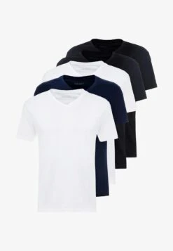 Pier One 5 PACK - T-Shirt Basic - White/blue/black 12 Pier One 5 PACK - T-Shirt Basic - White/blue/black -Modegeschäft für Herren 2819a515ceaa41a7b996144dea7390c3