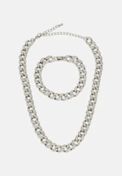 Pier One 2PACK SET - Halskette - Silver-coloured -Modegeschäft für Herren 296a5f5eb3774a348421b2255ea9ade4