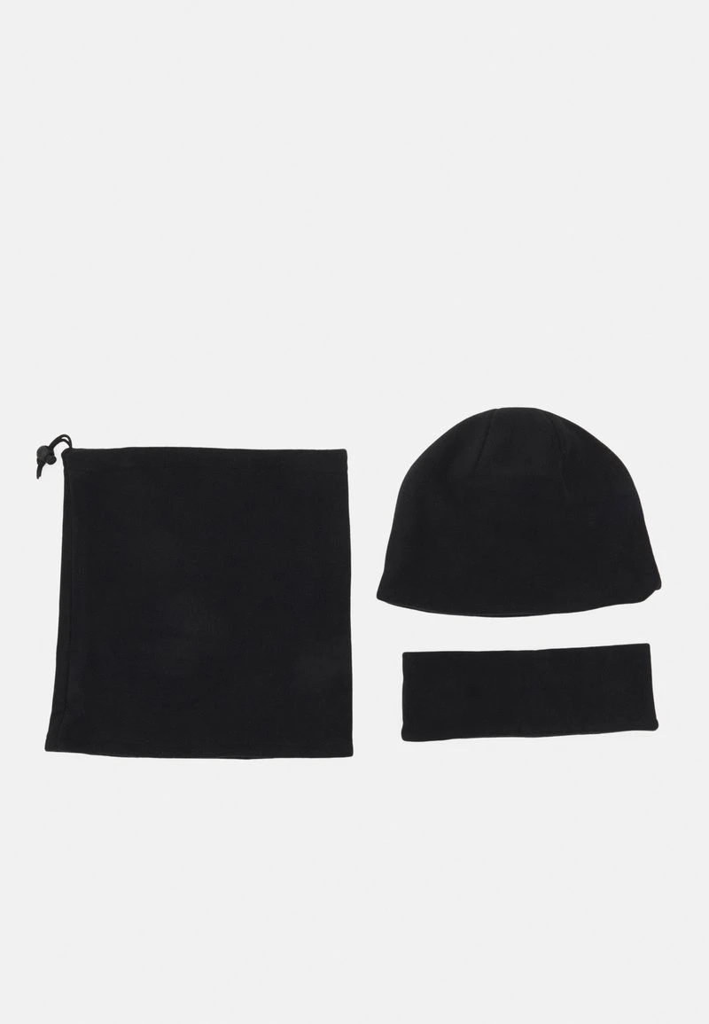 Pier One FLEECE UNISEX SET - Mütze - Black 3 Pier One FLEECE UNISEX SET - Mütze - Black