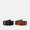 Pier One 2 PACK UNISEX - Gürtel - Black/cognac -Modegeschäft für Herren 2f8356d00e94424e9b370f49a86d96f0