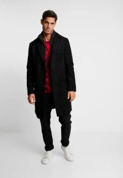 Pier One Klassischer Mantel - Black -Modegeschäft für Herren 3010fca4ed984580b242f2ff85d05f1d