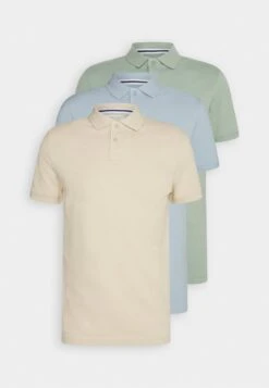 Pier One 3 PACK - Poloshirt - Mint/tan/light Blue -Modegeschäft für Herren 32306465451b49b68887f2f3443fe714