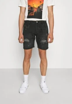 Pier One Jeans Shorts - Black -Modegeschäft für Herren 3474d06408c547fb9002d106ff6e7a57