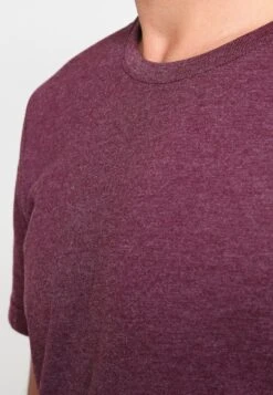 Pier One T-Shirt Basic - Bordeaux Melange -Modegeschäft für Herren 472772ddc0424e3e933aa96a969cba36