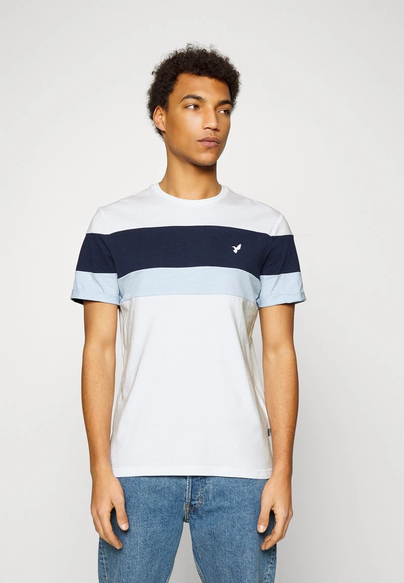 Pier One T-Shirt Print - White/blue 3 Pier One T-Shirt Print - White/blue