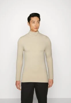 Pier One 2 PACK - Langarmshirt - Beige/bordeaux -Modegeschäft für Herren 56ac16533860485ab0af4460b554ef38