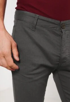 Pier One SLIM FIT CHINO - Chino - Dark Grey -Modegeschäft für Herren 57afc5e7d2fb4fccb50811bdf725c68c