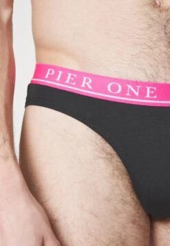 Pier One BRANDED WAISTBAND BRIEFS 3 PACK - Slip - Black -Modegeschäft für Herren 5e810e5c70554e669daddd4114c5752f