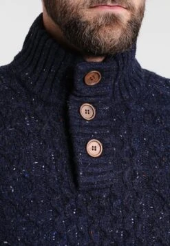 Pier One Strickpullover - Mottled Dark Blue -Modegeschäft für Herren 631cbb62508c46569e8feda189914126