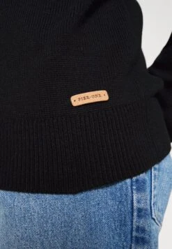 Pier One STRUCTURE BLOCK HIGH COLLAR - Strickjacke - Black -Modegeschäft für Herren 6a3d75ac81f349948e6db8598e9da725