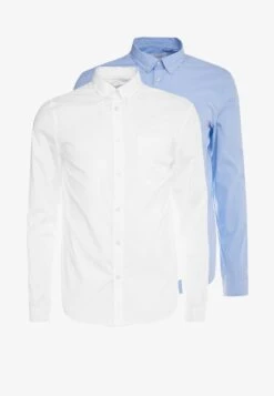 Pier One 2 PACK - Businesshemd - White/light Blue -Modegeschäft für Herren 71d6edb91cac4bc5aa9b2a07563069b2