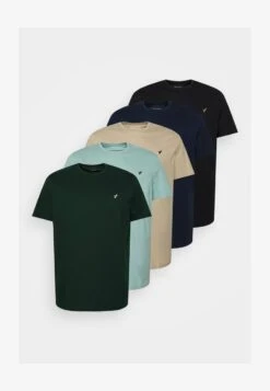 Pier One 5 PACK - T-Shirt Basic - Dark Green/beige/light Blue 13 Pier One 5 PACK - T-Shirt Basic - Dark Green/beige/light Blue -Modegeschäft für Herren 7af36362bd71478faf64c035d446b9b1