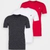 Pier One 3 PACK - T-Shirt Print - White/dark Blue/red -Modegeschäft für Herren 7c14f2cbf6f6477f9fa2e8f6de7df038