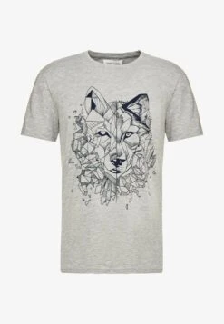 Pier One T-Shirt Print - Mottled Grey 12 Pier One T-Shirt Print - Mottled Grey -Modegeschäft für Herren 83a9a3118dbe4577af7e98ab4d8a6a9b