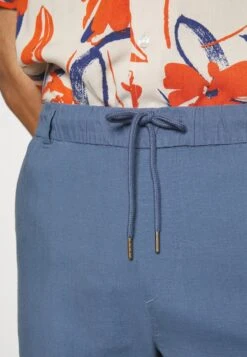 Pier One LINEN BLEND DRAWCORD SHORTS - Shorts - Blue -Modegeschäft für Herren 87c8fc6ffcc340718daf1bf023c8502d