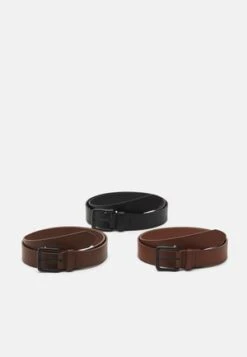 Pier One 2 PACK - Gürtel - 802 - Black_708 - Cognac -Modegeschäft für Herren 88ed98c354f84bff9b43540293b418f9