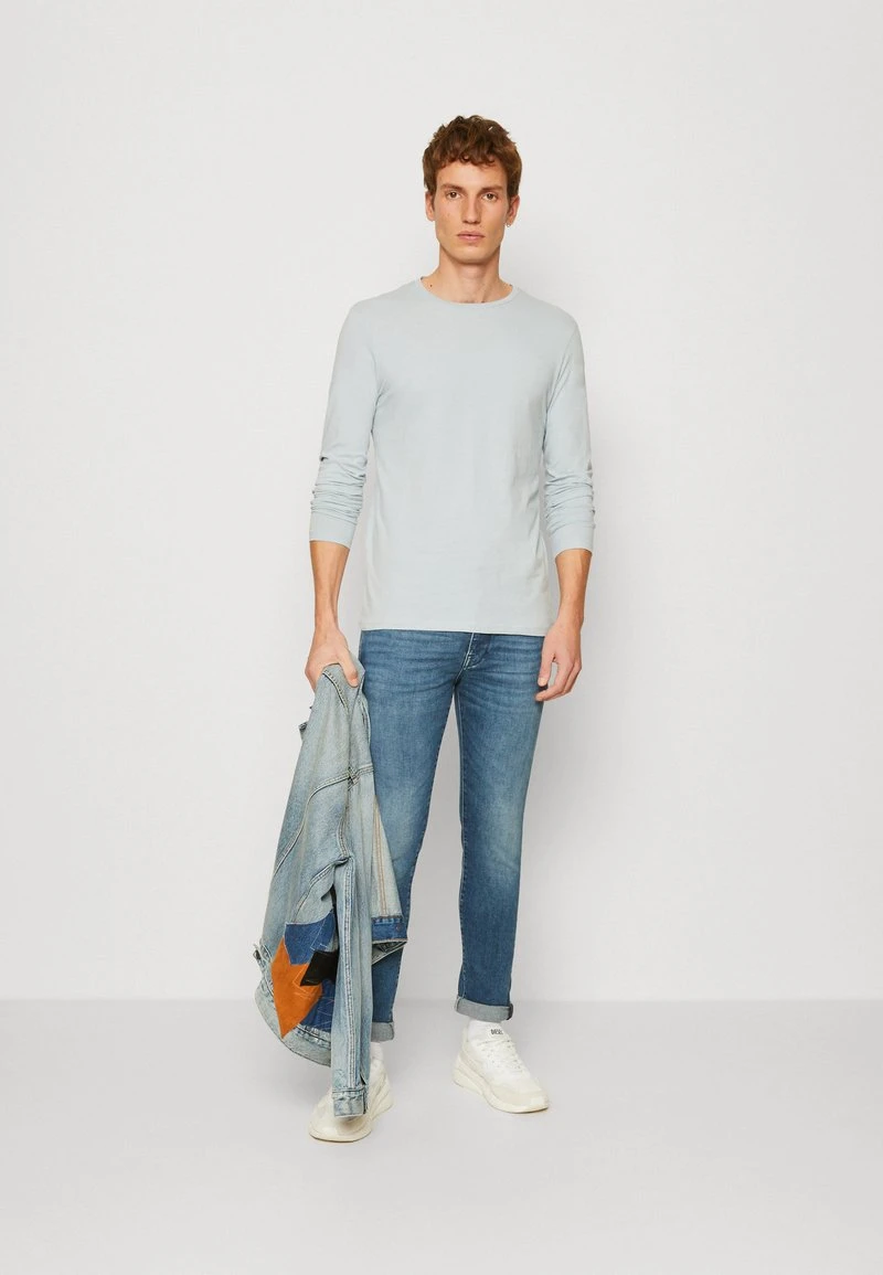 Pier One 2 PACK - Langarmshirt - Light Blue/dark Blue 3 Pier One 2 PACK - Langarmshirt - Light Blue/dark Blue