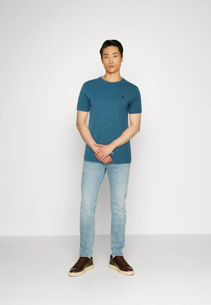 Pier One 5 PACK - T-Shirt Basic - Mottled Blue/light Green/off-white 3 Pier One 5 PACK - T-Shirt Basic - Mottled Blue/light Green/off-white