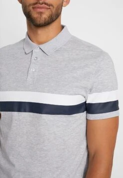 Pier One Poloshirt - Mottled Light Grey -Modegeschäft für Herren 96cabf54fa42483eaa7d44be20422bc8