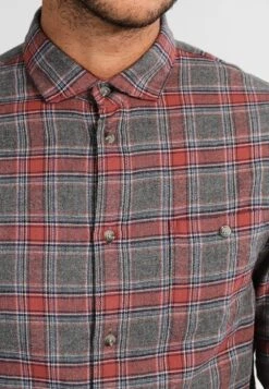 Pier One Hemd - Grey/coral -Modegeschäft für Herren aec58b86fdd04742b8391be56b121545