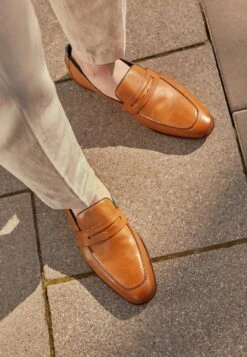 Pier One LEATHER - Business-Slipper - Camel -Modegeschäft für Herren b47687c00cb94dae94774bfae9bc3a7e