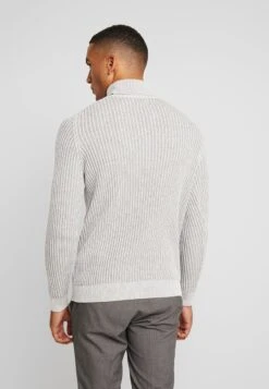 Pier One Strickpullover - 111 - Mottled Light Grey -Modegeschäft für Herren b52b497eaeaf45e98f6f322d13e5af48
