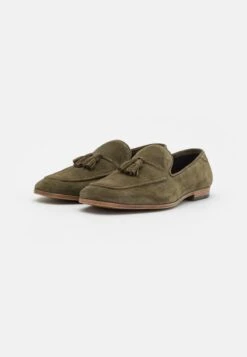 Pier One LEATHER - Slipper - Green -Modegeschäft für Herren bced50d7e7d0444bb4183504ebc44e82