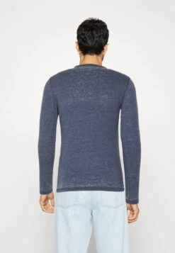 Pier One Langarmshirt - Blue -Modegeschäft für Herren cc5983d843d4445cb30136b556b1dec8