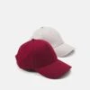 Pier One UNISEX 2 PACK - Cap - Light Grey/berry -Modegeschäft für Herren dc135ddce2ca4d6ea4c07bf8c622a918