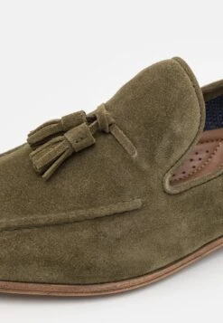 Pier One LEATHER - Slipper - Green -Modegeschäft für Herren e1f88111880d4b22b149d345f9e0d086