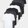 Pier One 7 PACK - T-Shirt Basic - Mottled Dark Grey/white/black -Modegeschäft für Herren e7f6e83a5fc54fbaaa5e7624e6a8a452
