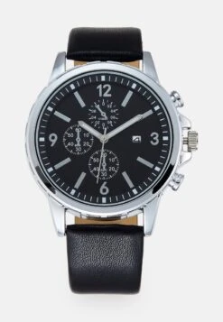 Pier One Uhr - Black/silver-coloured -Modegeschäft für Herren e82b9088d16947b1aec20bc8526455b7 1