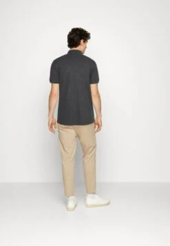 Pier One Poloshirt - Black/grey -Modegeschäft für Herren e96f513073034c1f811e318948962e5e