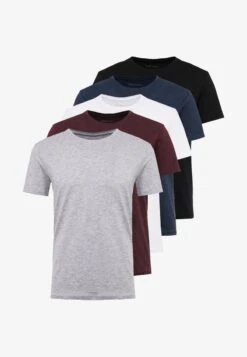 Pier One T-Shirt Basic - Mottled Bordeaux/white 13 Pier One T-Shirt Basic - Mottled Bordeaux/white -Modegeschäft für Herren f3311ca65bb04406b4483c68855855c6
