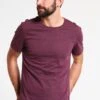 Pier One T-Shirt Basic - Bordeaux Melange -Modegeschäft für Herren f8786116f078433ead2135d29ff876ec