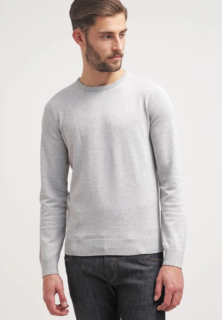Pier One BASIC CREWNECK - Strickpullover - Light Grey 3 Pier One BASIC CREWNECK - Strickpullover - Light Grey