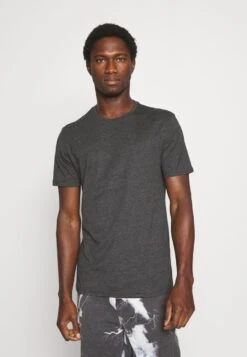 Pier One 3 PACK - T-Shirt Basic - Black/mottled Dark Grey/bordeaux -Modegeschäft für Herren fbb1fa11fda54722bafd9df33f46d342