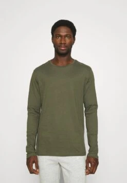 Pier One 2 PACK - Langarmshirt - Olive/dark Blue -Modegeschäft für Herren fbf130aeedee491594c388dc1fd3399d