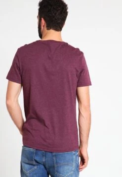 Pier One T-Shirt Basic - Bordeaux Melange -Modegeschäft für Herren ffd7bb5710514686b94257423824e5e6
